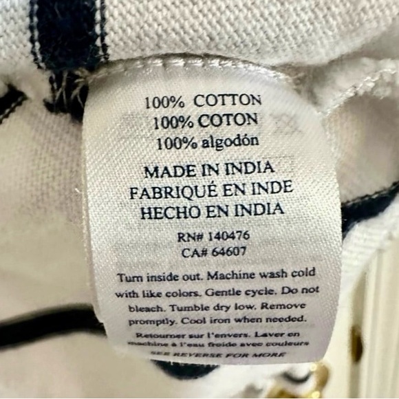 Faherty White and dark blue Striped Long Sleeve Tee - Picture 2 of 8